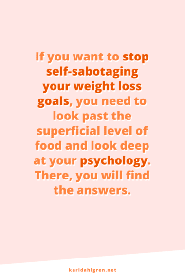 Look at your BELIEFS to learn how to stop self-sabotaging weight loss goals